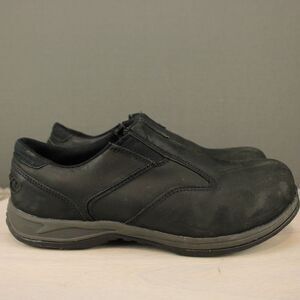 Red Wing Mens 8 E2 Wide Black Leather Slip Resistant Work Shoes Comfort Safety